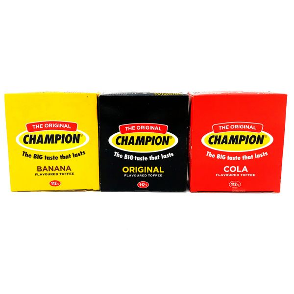 Champion Original, Banana &amp; Cola Flavoured Toffee (3 x 122's)