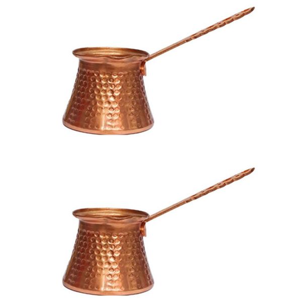 Turkish Copper Coffee Maker For Turk Cezve Cafeteria Metal Handle