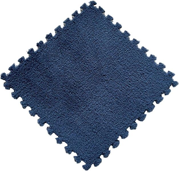 Anti-Slip Plush Interlocking Carpet Tiles,Fluffy Foam Floor Mat - 10 Piece