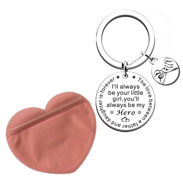 You'll Always Be My Hero, Father's Day Keychain Gift For Dad From Daughter