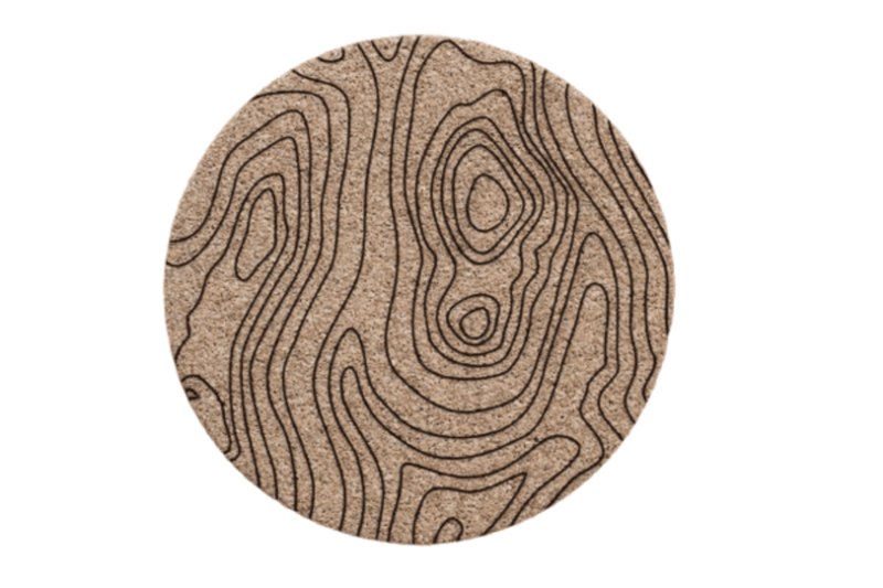 Contour style Round Cork coaster (pack of 6)