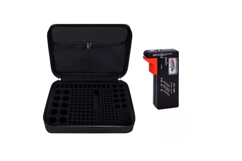 Fireproof Battery Organizer Storage Case - Black