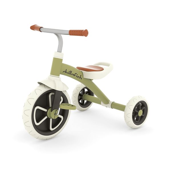 Chillafish - Ziggi 12-Inch Tricycle Olive -Light - Boys or Girls - Ages 1-3