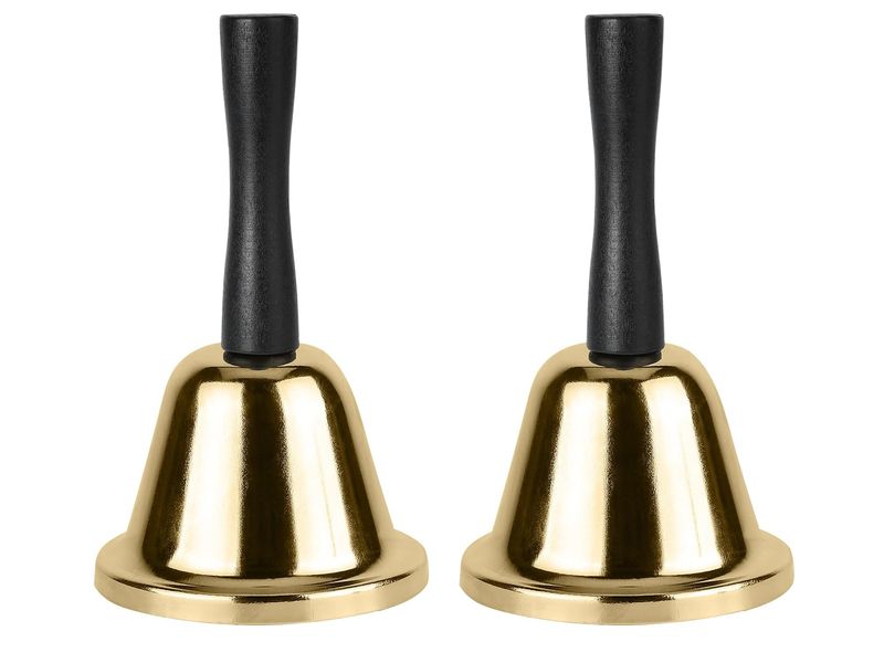 Pack of 2 Hand Bell, for Wedding, Animal Training, Dinner, Classroom