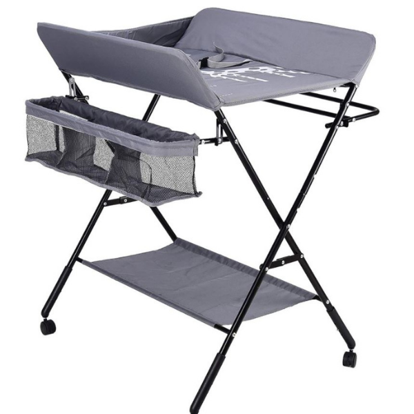 Adjustable Baby Changing Table Diaper Station with Wheels