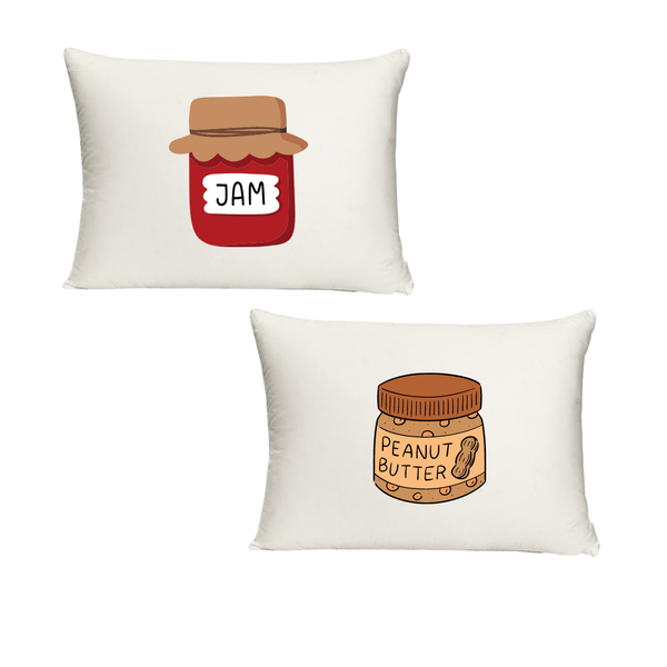 Peanut Butter and Jam Twin Set White Polyester Pillowcases