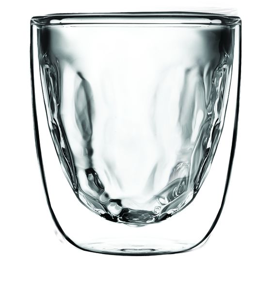 QDO Element, Metal Double Wall Glass set of 2 (75ml)