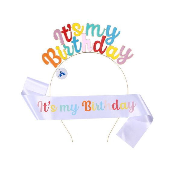 Alanes Birthday Girl Tiara Headband Head Piece Girls Party Hair Accessories