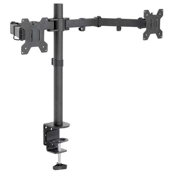 13'' - 27'' Fully Adjustable Dual LCD LED Monitor Desk Stand - XF0656