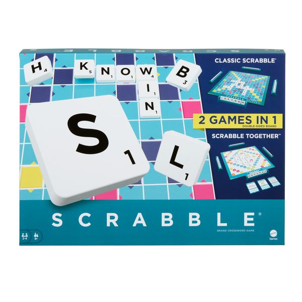 Scrabble Board Game, Classic Family Word Game With Two Ways To Play
