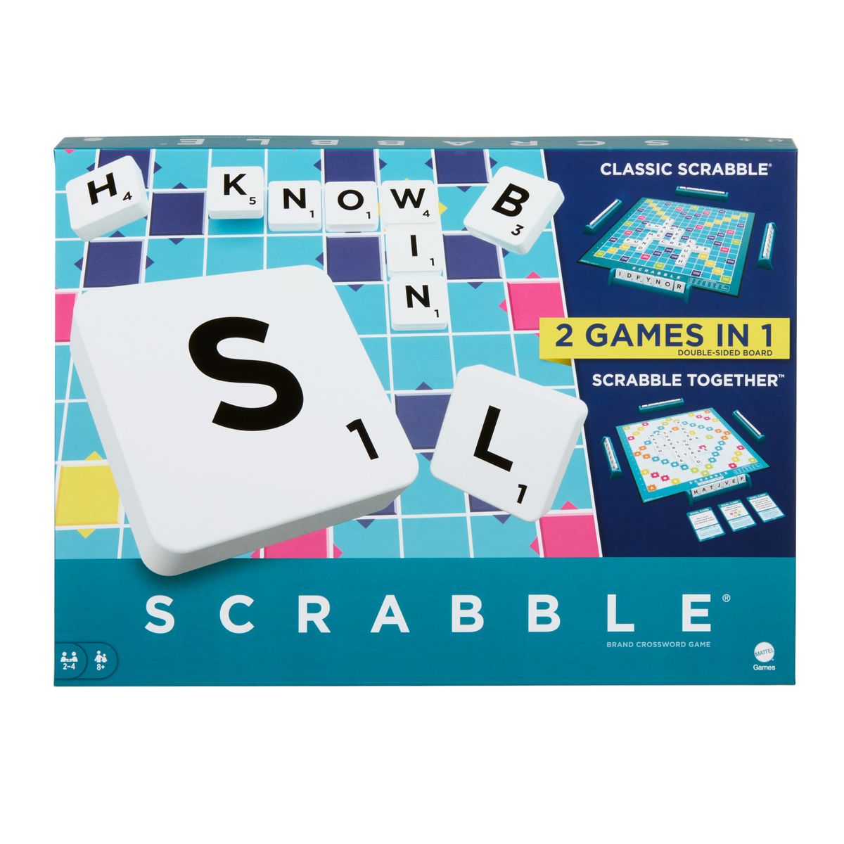 Scrabble Board Game, Classic Family Word Game With Two Ways To Play ...