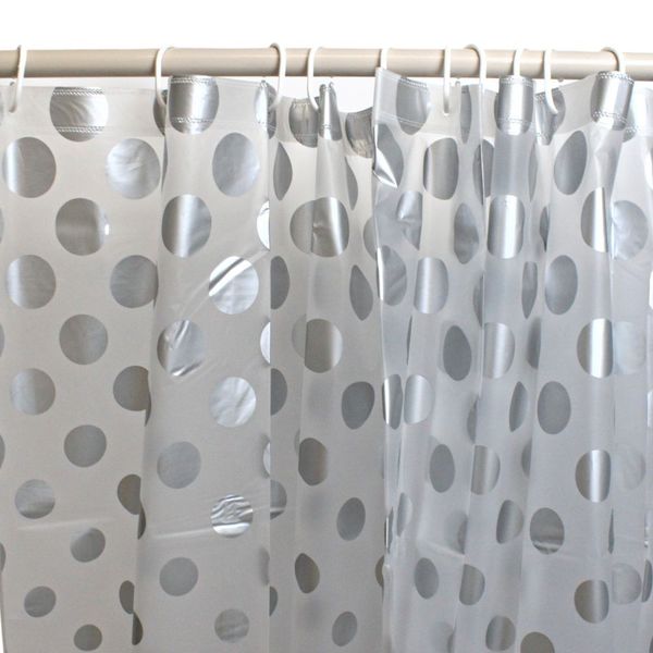 Bathroom Solutions - Grey Circles Shower Curtain - 180x180cm
