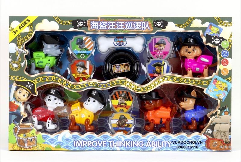 Toy Set 6 Lifesaving Dog Models With Badge-PawPatrol