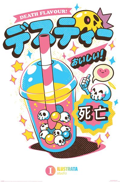 Ilustrata (Death Bubble Tea) Poster