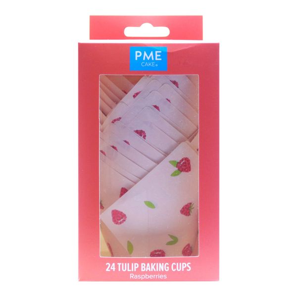 PME Tulip Muffin Cupcake Wrappers Rasberry PK/24