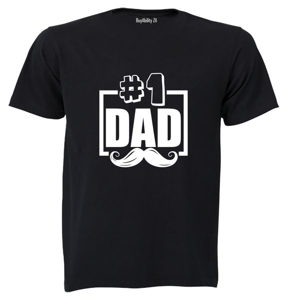 1 Dad - Mustache - Adults - T-Shirt