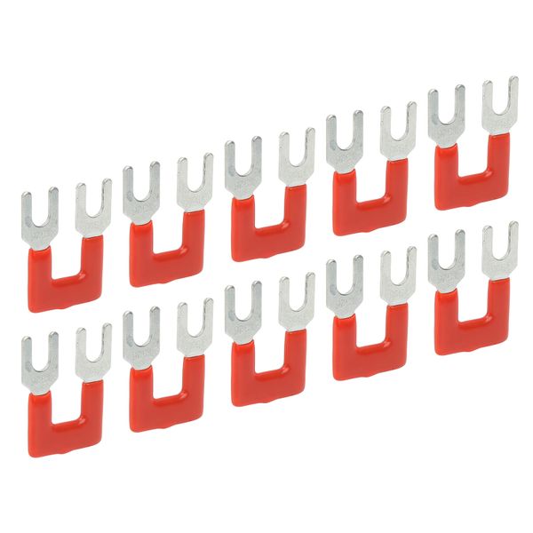 10 Pcs TB Jumper Block Terminal Strips 25A Copper Barrier Fork for TB 2502