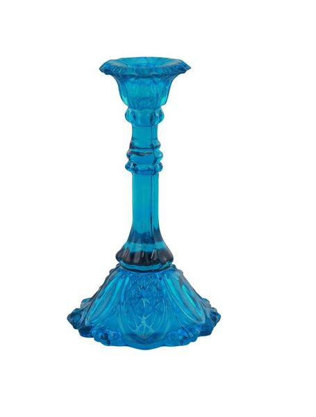 Coloured Glass Dinner Candle Holder