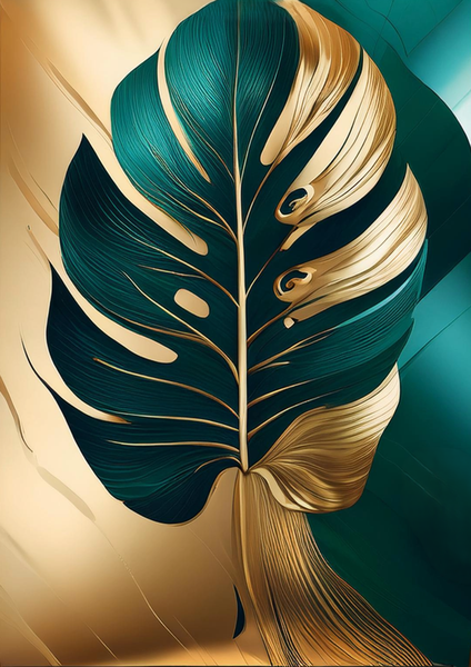Canvas Home Decor Wall Art - Nature and Landscapes Gold green 1