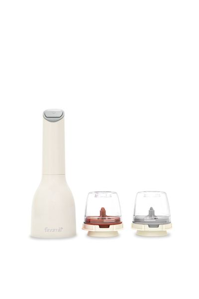 FinaMill Battery Operated Spice Grinder with Two Pro Plus Pods - Soft Cream