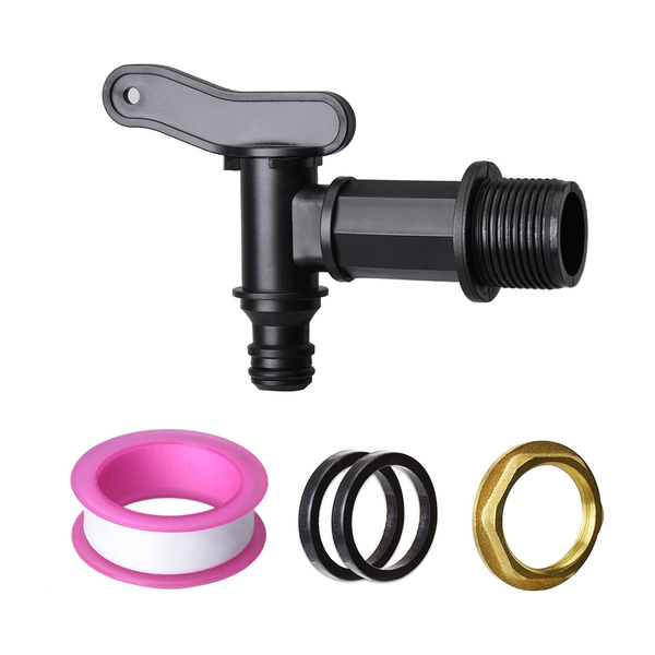3/4In Water Butt Tap with Brass Nut Compatible with None