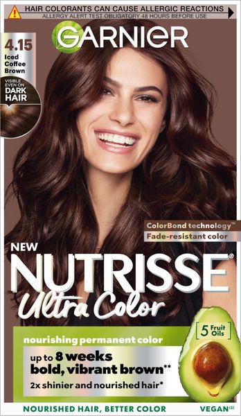 Garnier Nutrisse Permanent Hair Dye 4.15 Iced Coffee