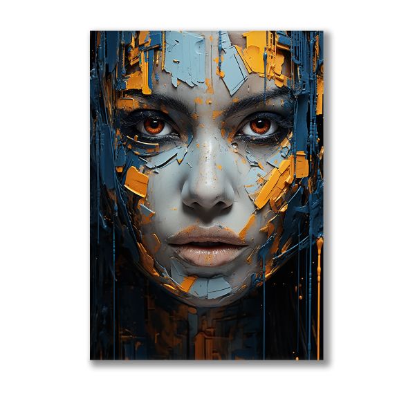 Canvas Wall Art: Vivid Reverie 3 - Abstract Portrait Canvas Print