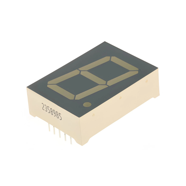 SC10-21EWA - 1 Digit 7Seg LED Display 25.4mm Hi-Eff Red-Orange CC 14000 cd