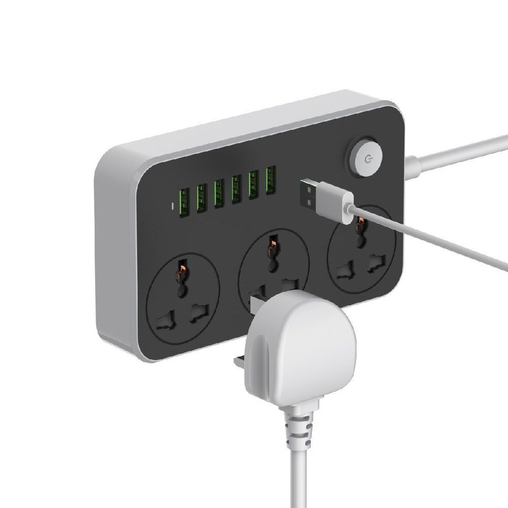 Multiport Charger With Power Socket 6 USB + 3 Power Socket Shop