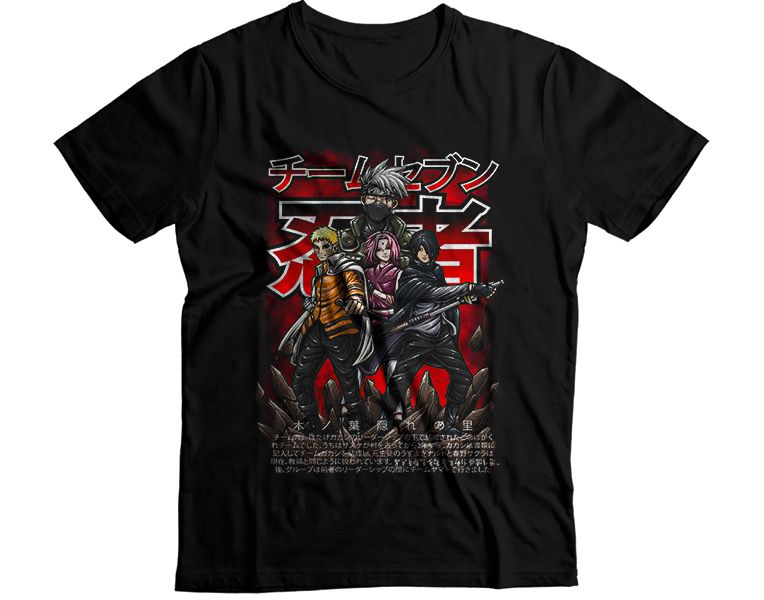 Team 7 Hidden Leaf Shinobi Group Graphic T-Shirt
