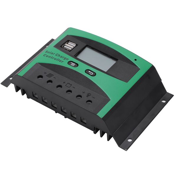 30A Solar Charge Controller with Dual USB Ports