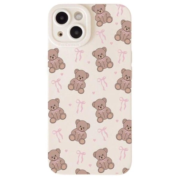 Sweet Snuggle Teddy Bear Case Compatible With Phone 16 Plus - Beige