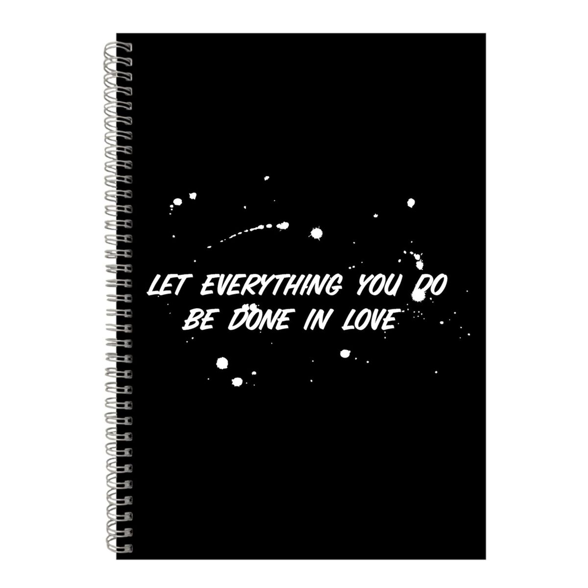 In love a4 notebook spiral and lined motivational saying graphic