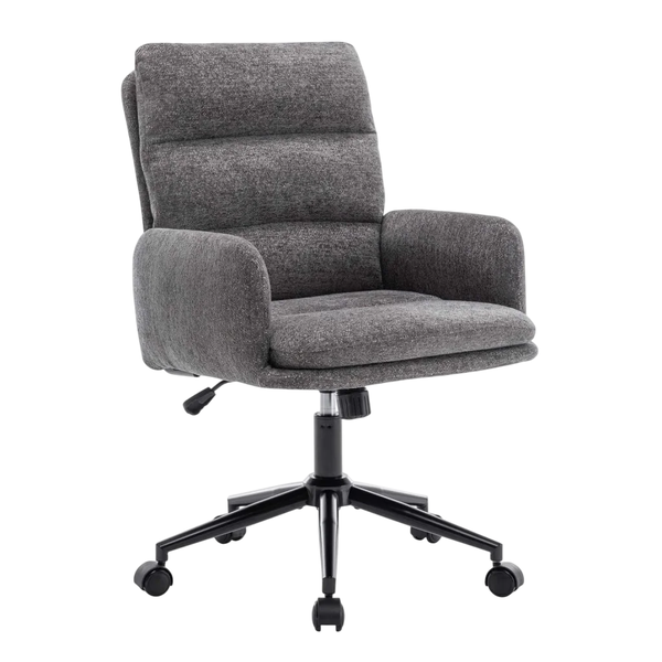 077 Mel Office Chair Polyester Fabric - Grey
