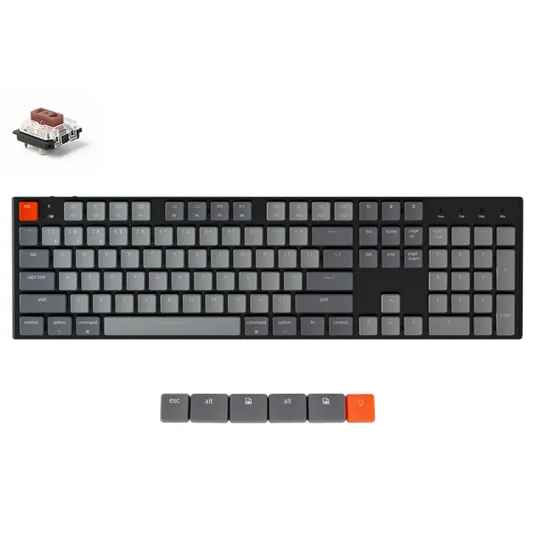 Keychron K1 104 Key Low Profile Gateron Mechanical Keyboard RGB Brown