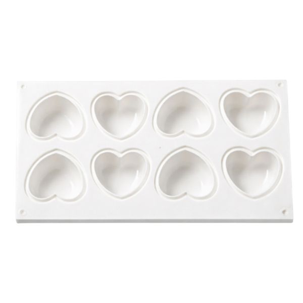 8-Cavity Heart Silicone Mould Tray - Large Heart Shape