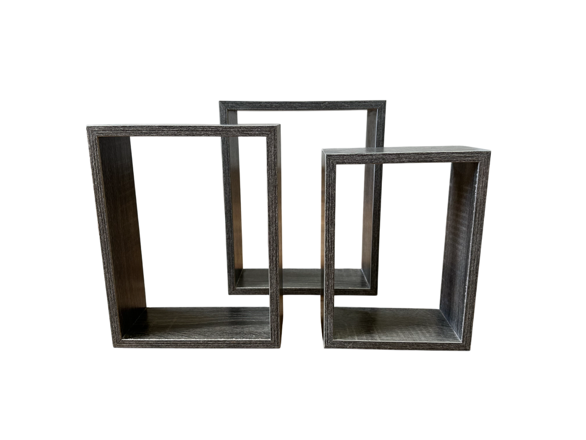 Square Wall-Mounted Decorative Shelves - Set of 3