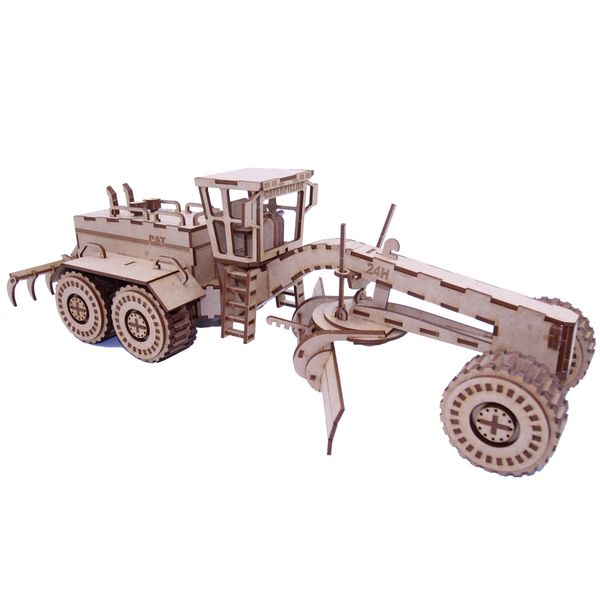 Wow We - 3D Wooden Model | 3D Puzzle | Caterpillar 24H Grader