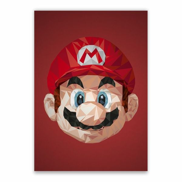 Mario Cartoon Face Poster - A1