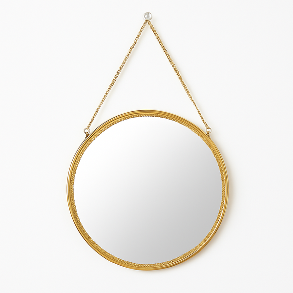 K5050 Gold Metal Round Mirror