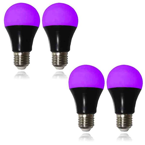 Black Light LED 12W E27 4 Pack Value