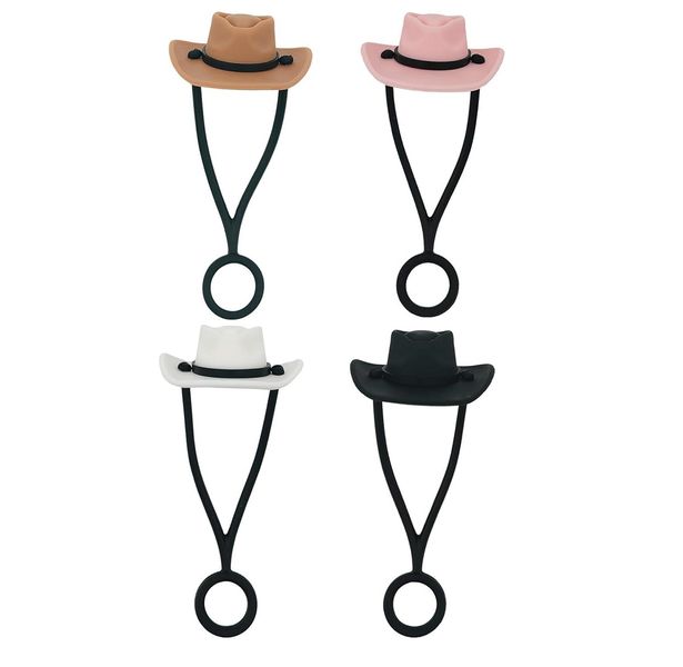4 Pack Silicone Cowboy Hat Straw Covers Cap Cup 30 40 oz