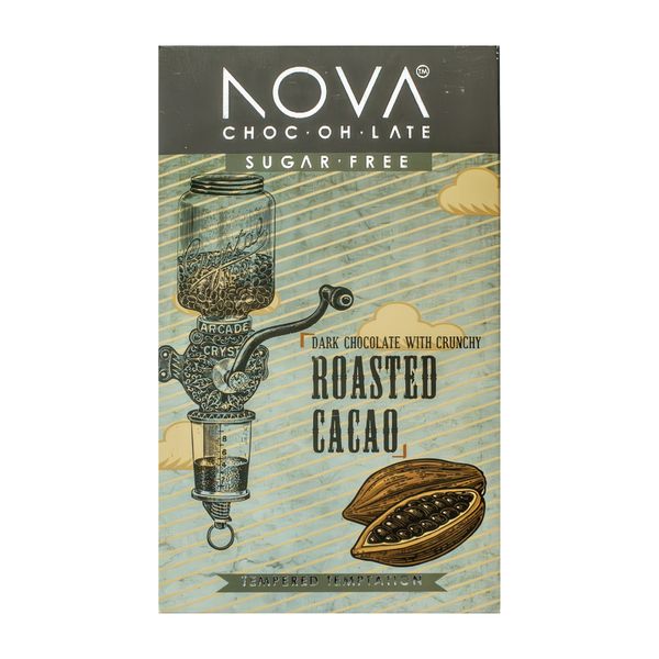 NOVA CHOCOLATE - Dark Chocolate with Roasted Cacao Slab 100g
