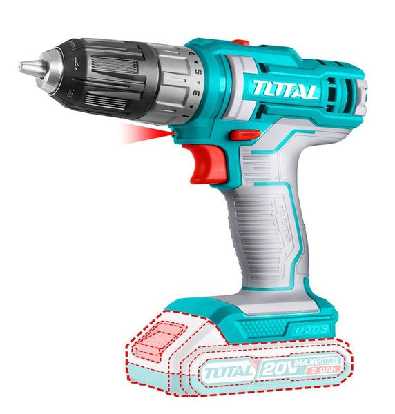 Total Tools 20V Li-Ion Cordless Drill Set