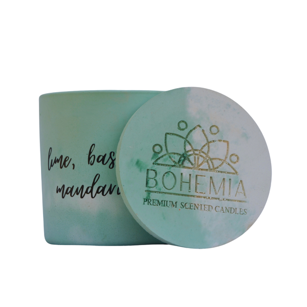 300ml Scented Candle - Lime, Basil &amp; Mandarin Bohemia Candles