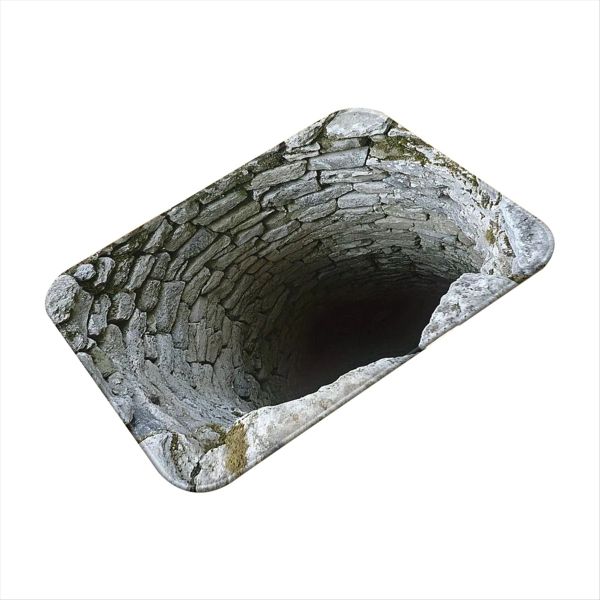 3D Visual Polyester Cloth Floor Mat for Household Bathroom Door, Absorbent