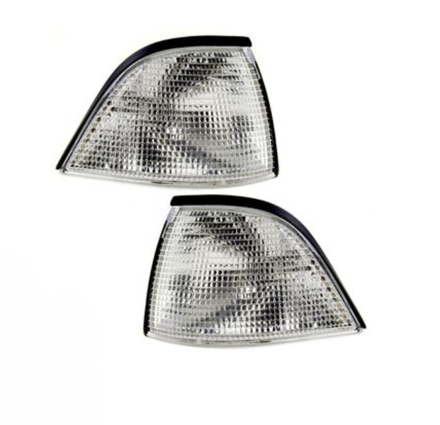 Clear Corner Lamps Set Compatible with BMW E36 4-Door