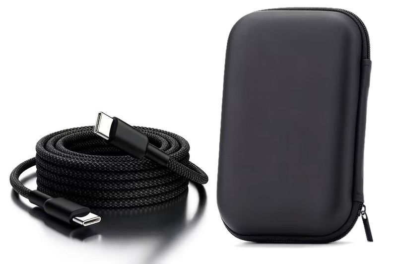 Lushea Supplies - USB-C to USB-C Fast Charging Braided Data Cable and Case