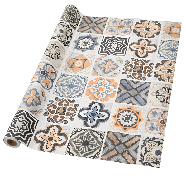 3 Square Mete Floor Tiles Stickers Self-Adhesive Toilet Kitchen Floor Tile - Blue