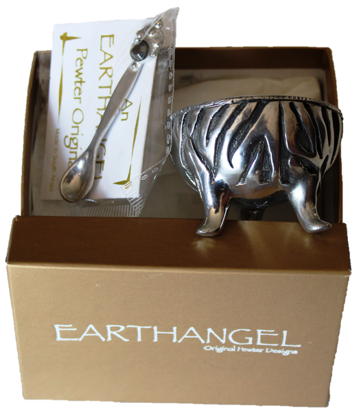 Earthangel Zebra 3 Legged Pot And Spoon
